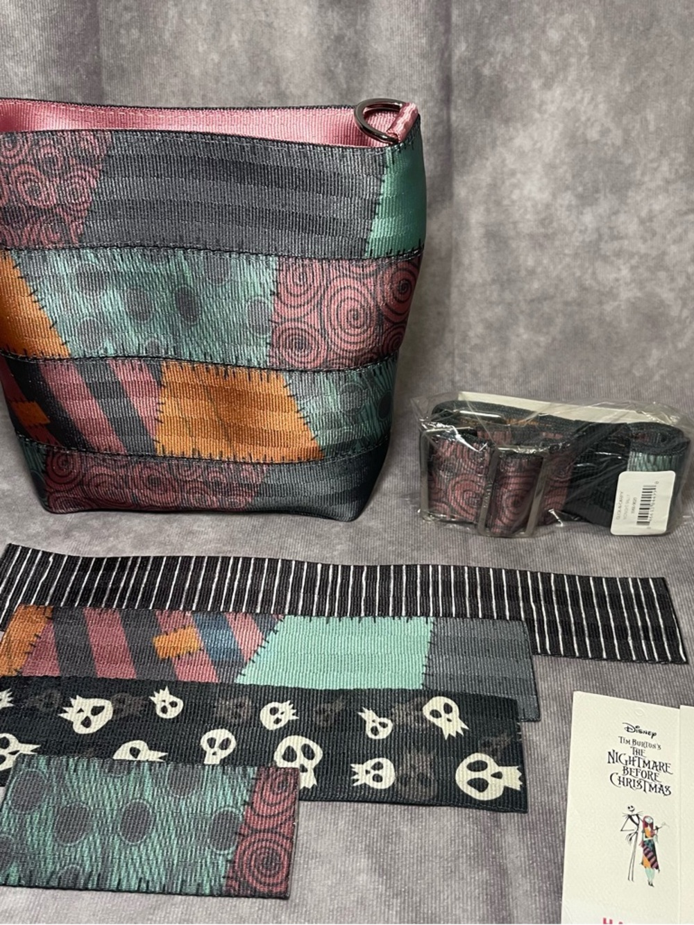 Custom Harvey’s Seatbelt NBC Sally crossbody bag & NIP matching Sally CNC